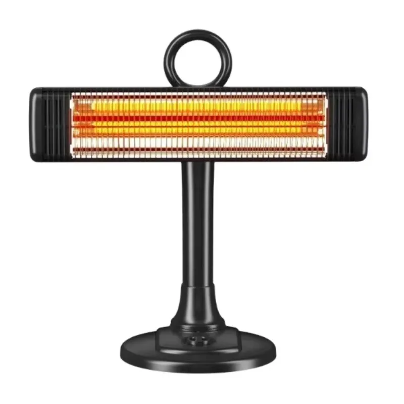 

Outdoor household electric infrared portable patio heater with flip protection and oscillation function