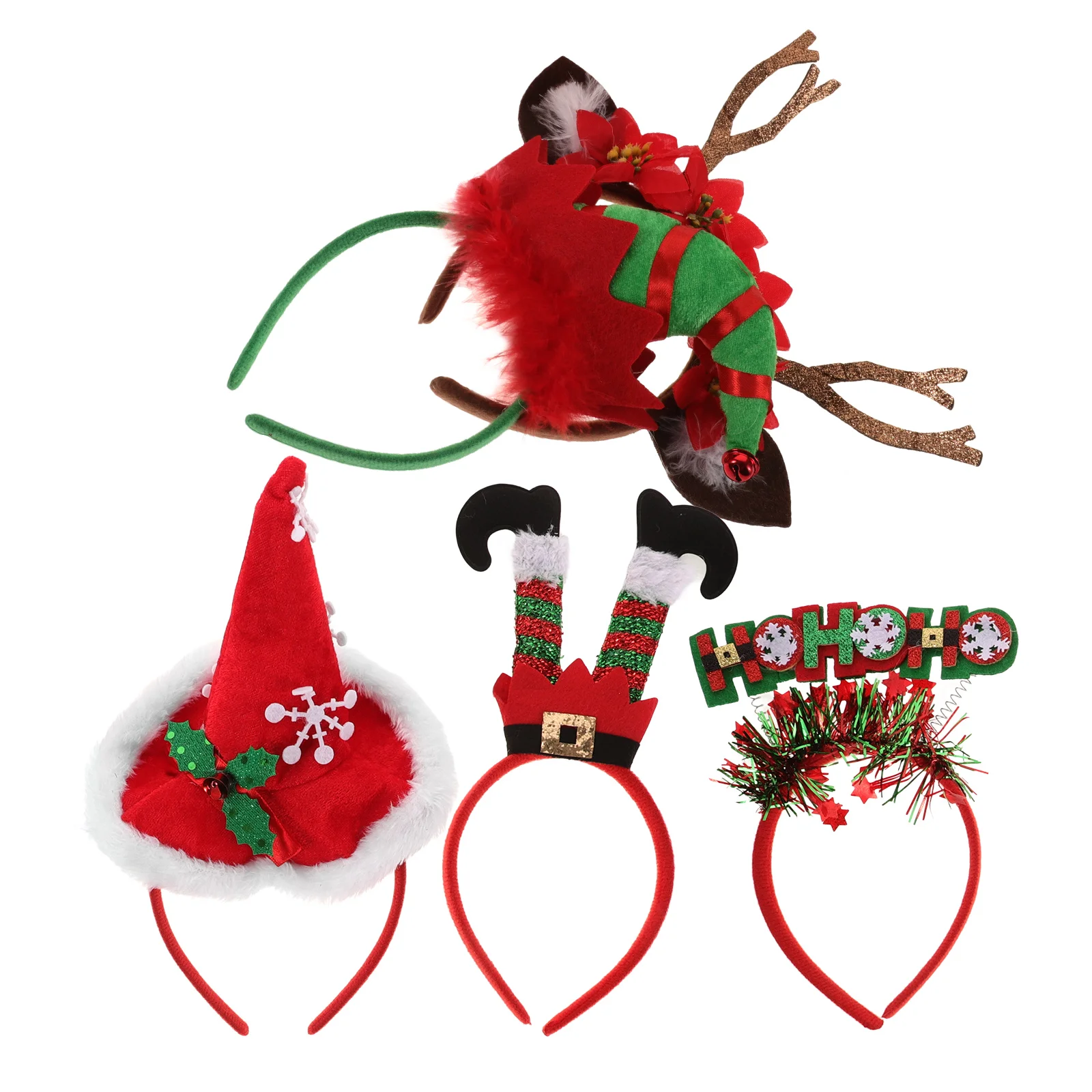 

5 Pcs Christmas Hat Headband Holiday Accessories for Kids Headbands Decor Halloween Cartoon Party Headwear Cloth Child