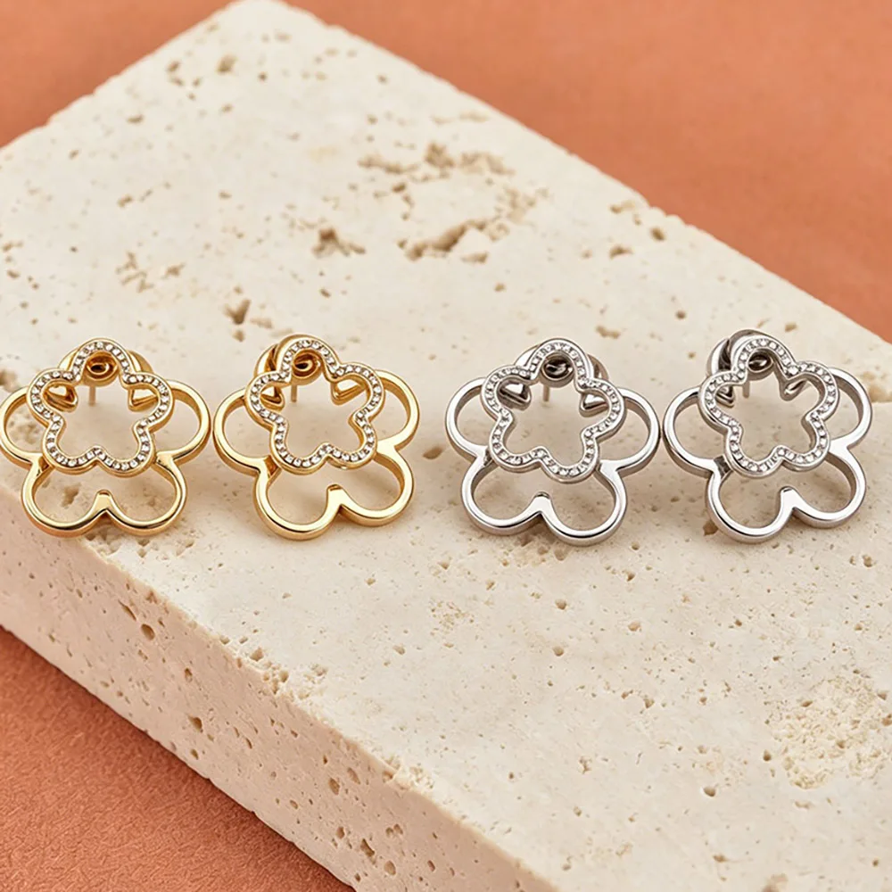 JeeMango Zarte Kreis-Ohrstecker mit vollem Zirkon für Damen, 18 Karat Gold, PVD-beschichteter Edelstahl, Ohrringe, Modeschmuck, E26104 – Detail 12