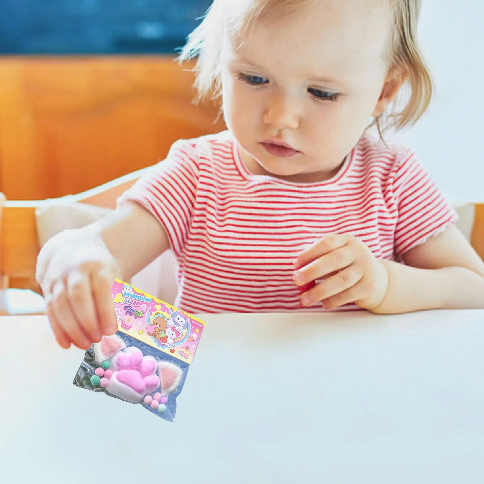 Cat Paw Squeezing Sensory Toy Sensory Fidget Toy Slow-Rebound Elastic Balls Pinch Tools For School Party Easter Halloween