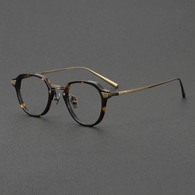 Luxury Brand Design Eyeglass Frame Women men Vintage Titanium Round EyeGlasses Frames Men Optical Myopia Prescription Glasses