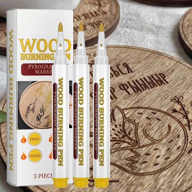 Wood Burning Pen Wood Drawing Scorch Pen Oil-Based Ink Wood Painting Tool For Walnut Basswood Poplar And Birch