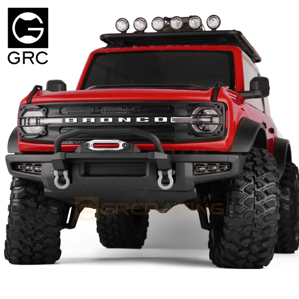 1 paio di fendinebbia paraurti anteriore ad alta luminosità a 6 lampade 7.4V per 1/10 RC Crawler Car Traxxas TRX4 New Bronco 2021 parti di