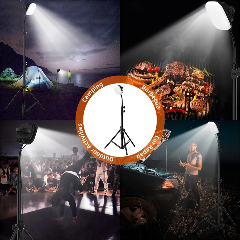 Lampes de camping télécommandées, 3200K-7500K, éclairage de terrain extérieur