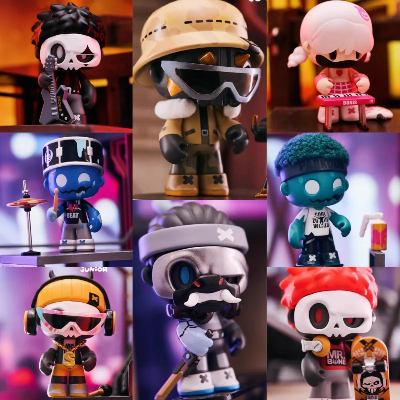 

Mr.Bone Junior2, натуральная серия Live In A Zombie World, слепая коробка, загадочная коробка, мини-фигурка, мультяшный декор, модель из ПВХ, подарок на день рождения