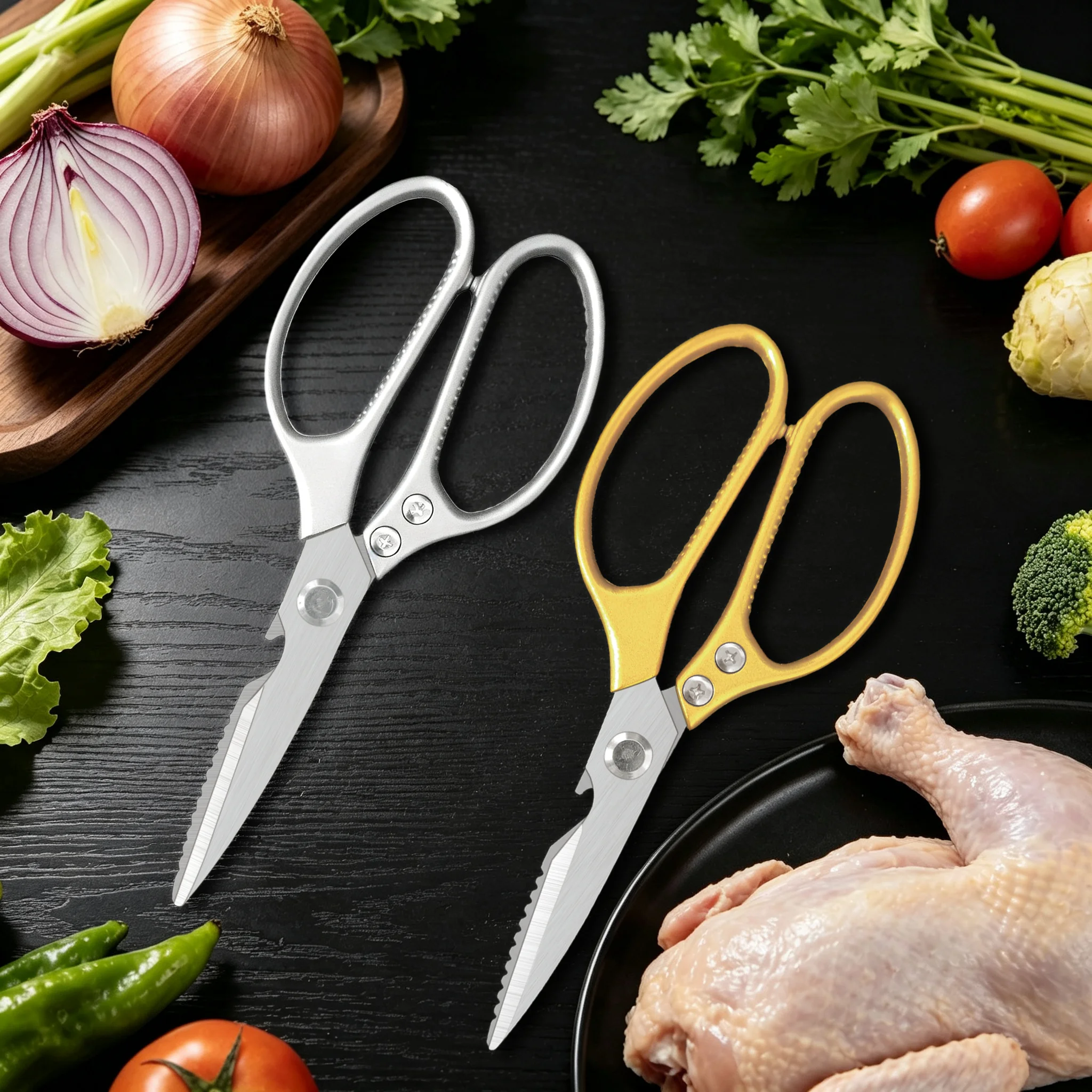 2 unidades, tesoura de cozinha - Home Cooking Usa avaliação e preço