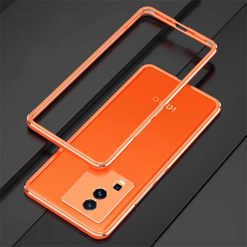 Aurora Dual Color Border Aluminum Metal Bumper For VIVO IQOO Neo 7 Neo7 Single Side Lock Screw Cover Case Frame Protector