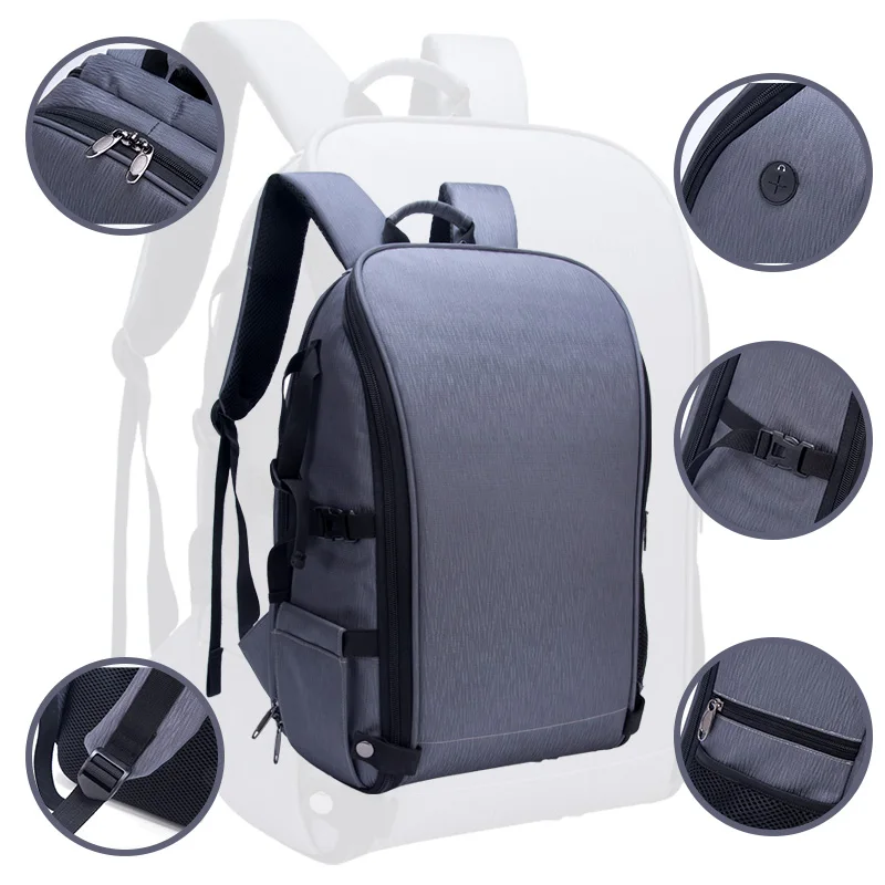 JINNUOLANG Cameratas waterdichte en slijtvaste outdoorfotografietas, schokbestendige digitale drone-rugzak met grote capaciteit