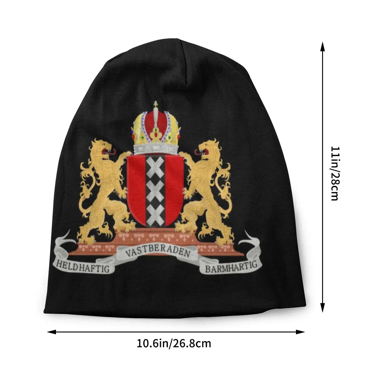 Holland Amsterdam Coat Of Arms Beanie Bonnet Knitted Hat Men Women Unisex Netherlands Flag Winter Warm Skullies Beanies Cap