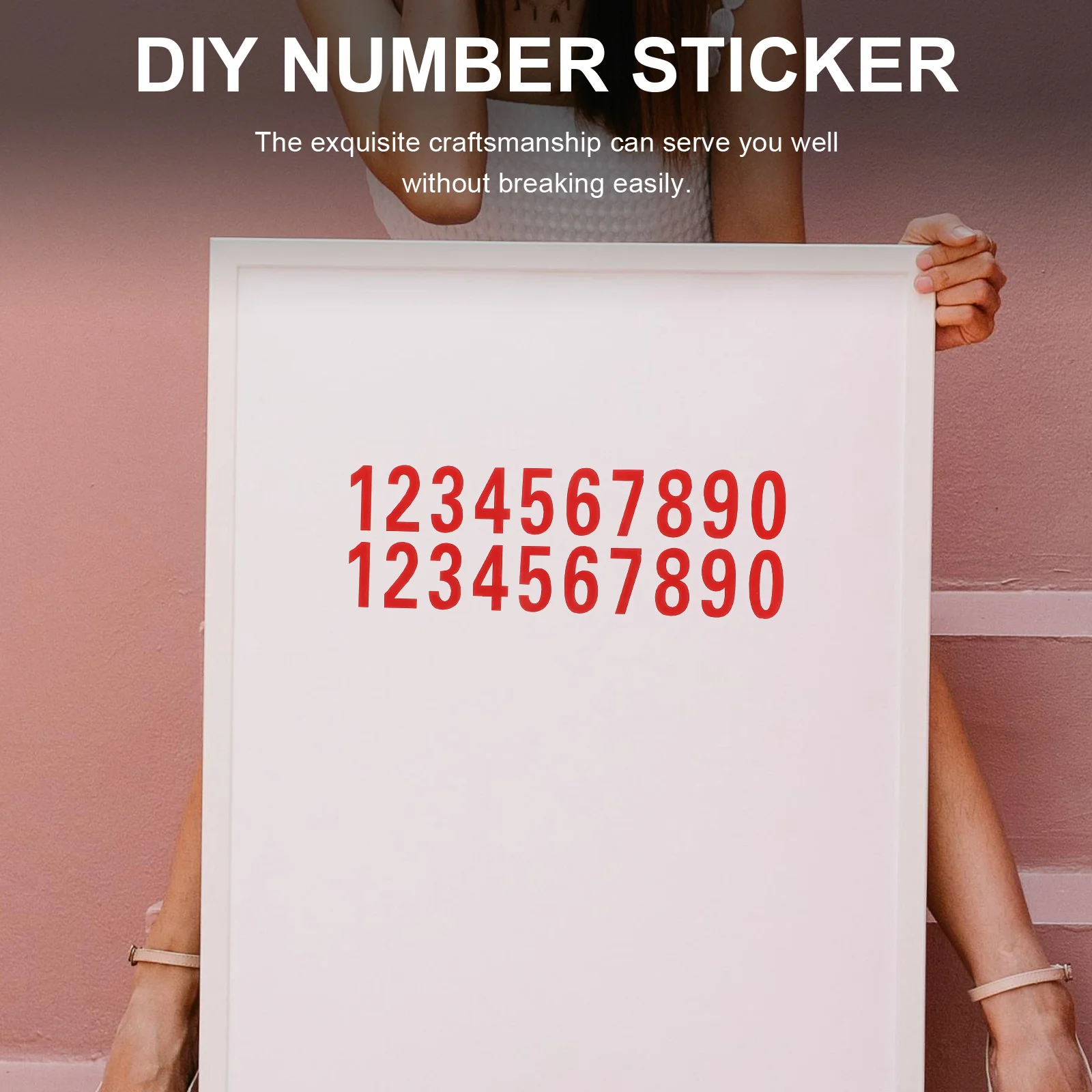 

6pcs Large Number Stickers White Reflective Diy Address Numbers For Mailbox Trash Can Door Exterior Pvc Pet Adhesive