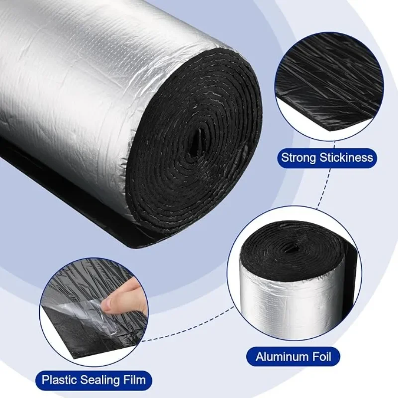 Warm Keeping Panel Aluminum Foil Thermal Insulation Mat Heat Barrier Foam Roll Home Wall Floor Door Acoustic Noise Reduction