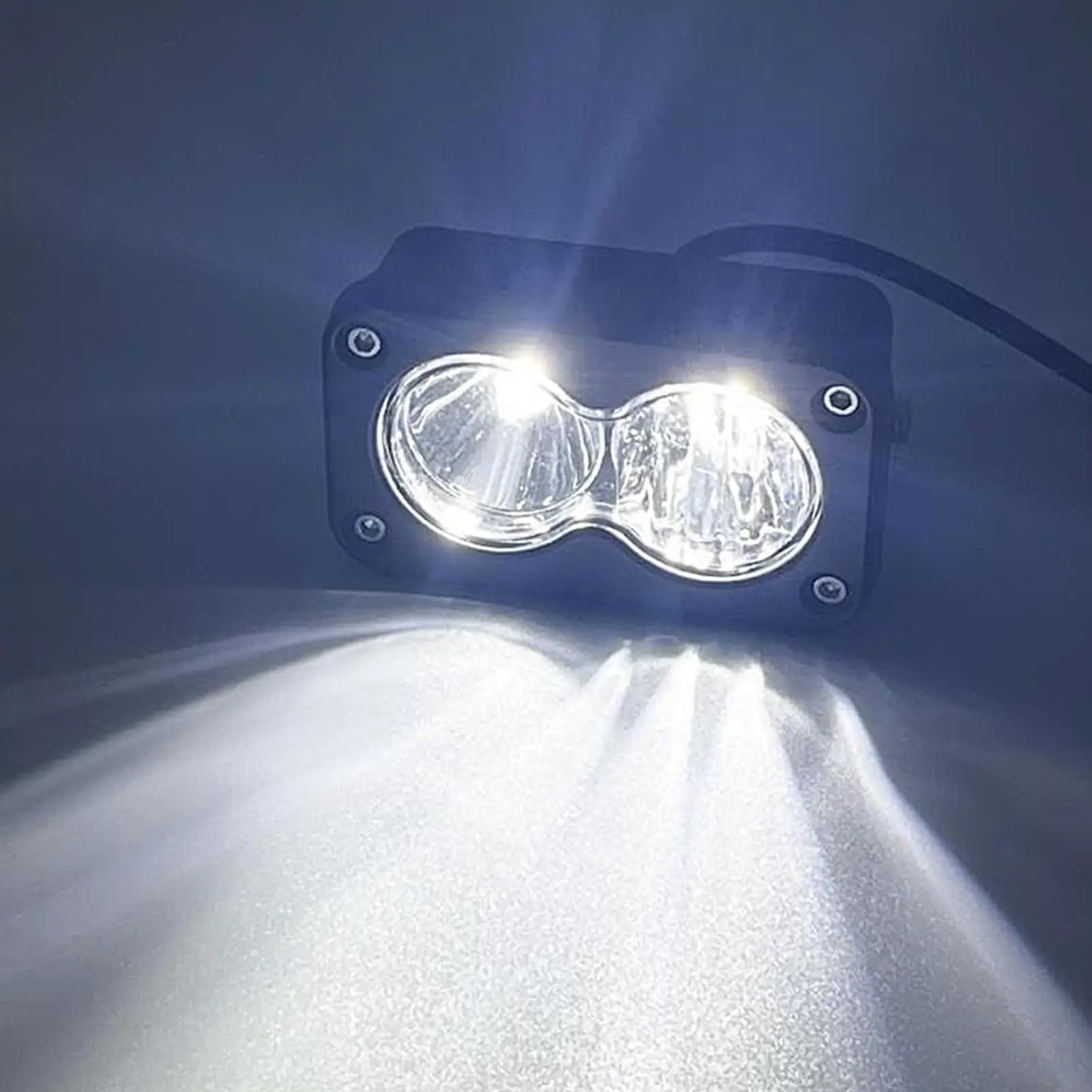 Front Bike Light 6500K Waterproof Headlight 20W Electric Bike LED Lights 3-Pin Connector for Motorcycle ATV Night Riding Outdoor