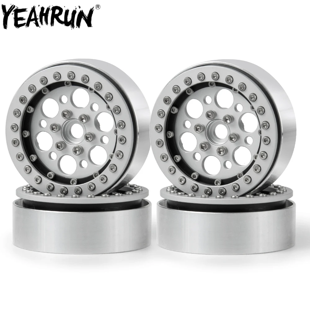 

YEAHRUN 4Pcs Metal 2.2 Beadlock Wheel Hub Rim 25mm For 1/10 Axial SCX10 90028 90046 TRX4 TRX6 Wraith 90048 D90 RC Car