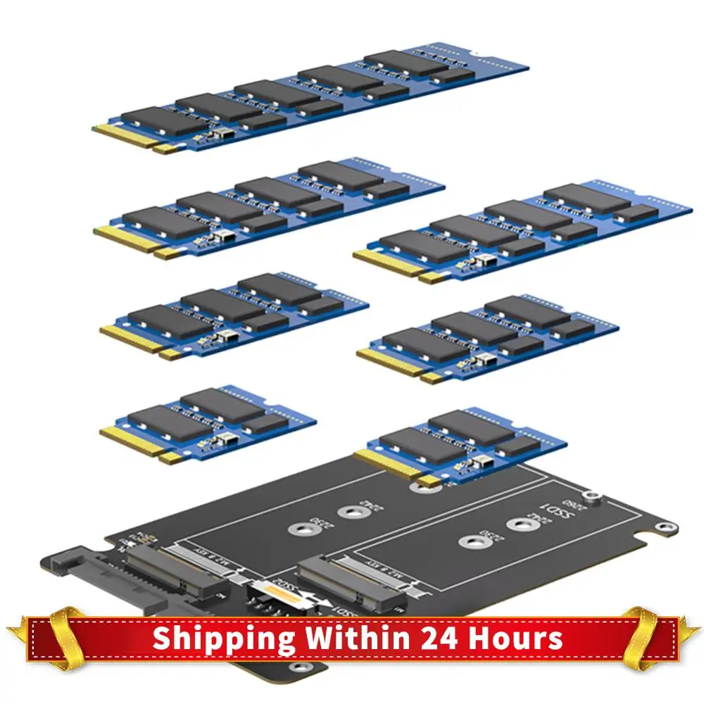 

Dual M.2 B Key NGFF SSD To 2.5 SATA III Adapter M2 NGFF To SATA Adapter Card 6Gbps SSD Case Driver-free with Plastic Enclosure