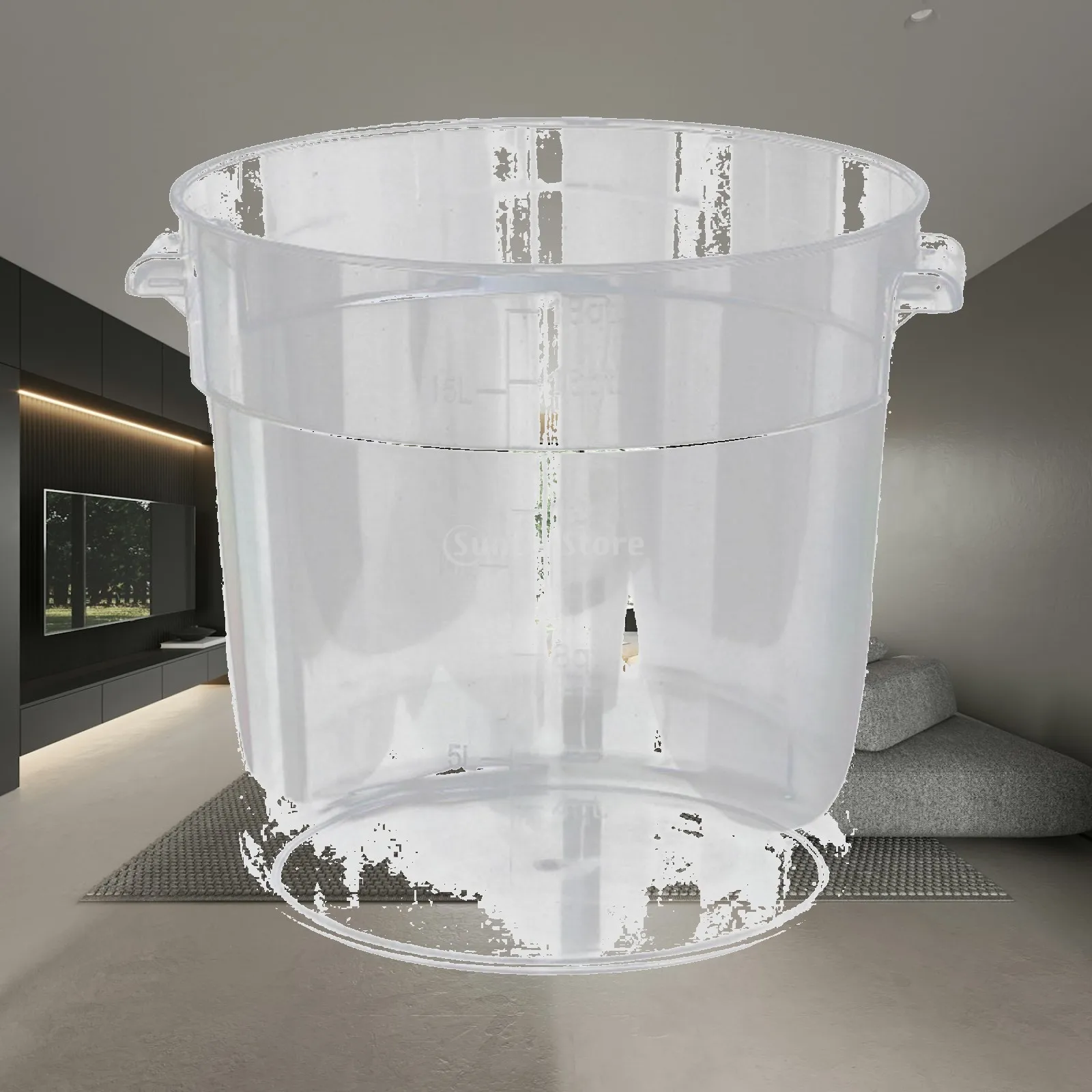 Transparent Car Wash Bucket Water Storage Bucket Easy to Carry Lightweight for Watering Car Washing Backpacking