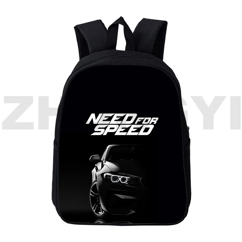 Kindergarten Kids School Bags 12/16 Inch Anime Need for Speed Backpacks NFS Print Pattern Small Mochila Men Women Business Bag