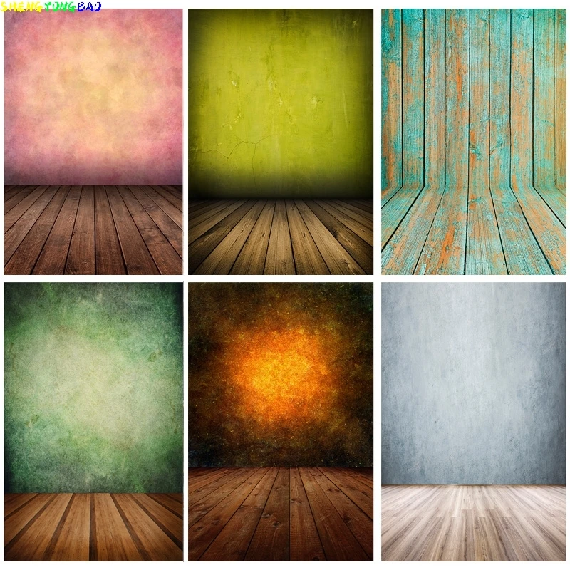 

Vinyl Custom Vintage And Wooden Floor Children photo Backdrops Photography For Studio Background Props LFG-02