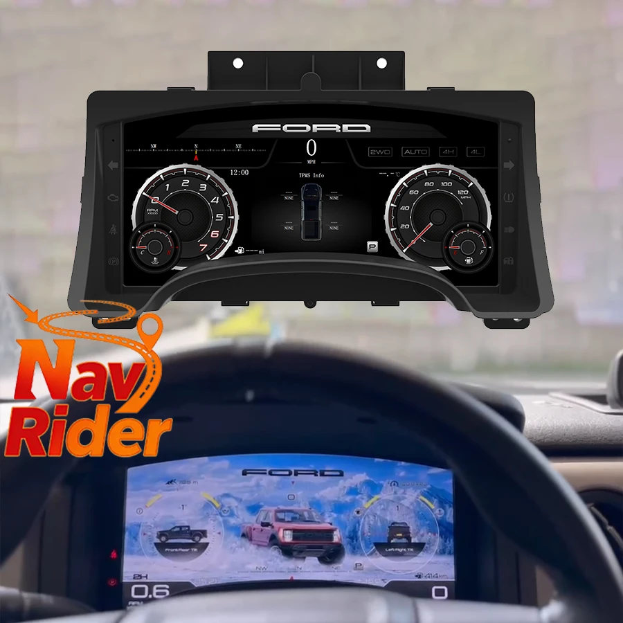 

Цифровая приборная панель LCD для Ford F150 F250 2009-2021, виртуальный кокпит, спидометр, Linux, 15.1 дюйма, 13.1 дюйма
