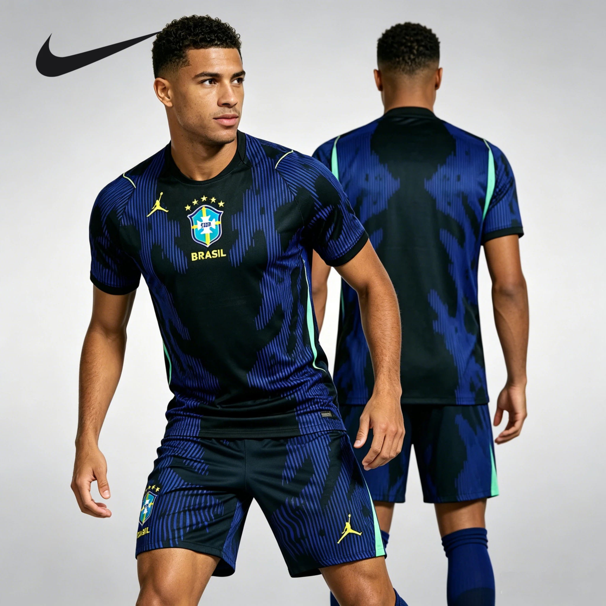 26 nat jerseyNike Brazil 2026 World Cup Away Fan Version Soccer Jersey & Shorts Set IU1073-417+IU1072-417