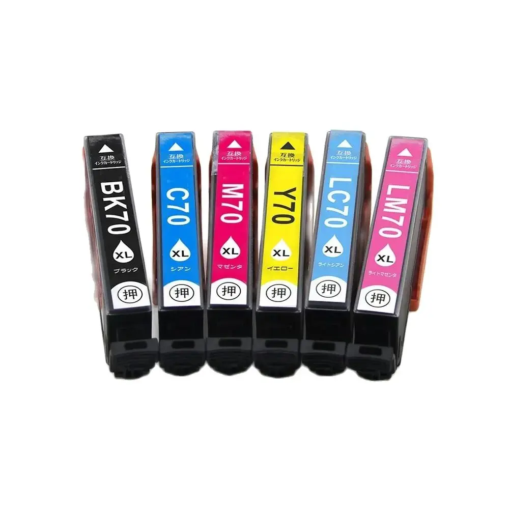 IC6CL70L ICBK70L ICC70L ICM70L ICY70L ICLC70L ICLM70L Premium Color Compatible Ink Cartridge for Epson EP- 706A 806AW