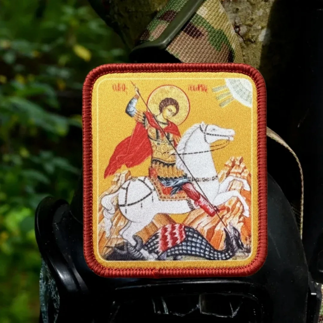 Parche táctico San Jorge – Insignia moral velcro para mochila militar - imagen 2