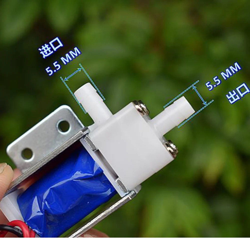 Mini válvula solenoide eléctrica, nebulizadores de flujo de Control de válvula de aire de agua normalmente abierta, N/O, DC 12V, máquinas de