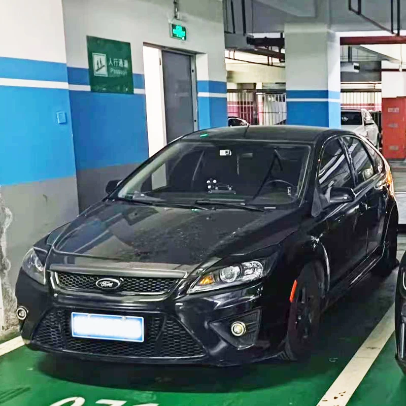Carbon Fiber Headlight Decorative Covers Eyelid for Ford Focus 2009 - 2011 MK2 Fiber Glass Primer Car Front Lamp Eyebrow Sticker