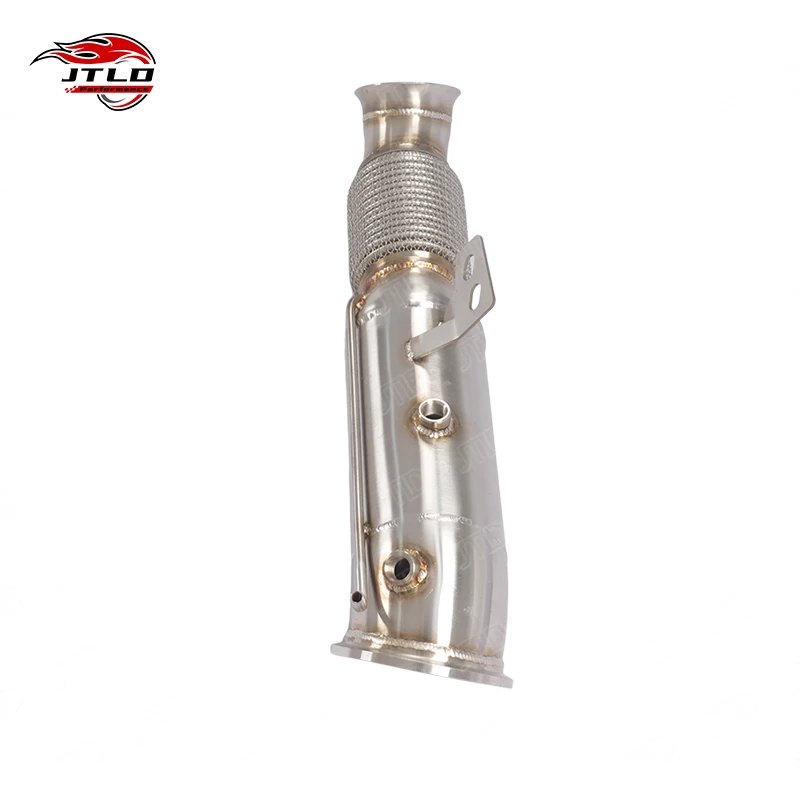 High Performance 114mm Downpipe For BMW B58 3.0T (OPF Equipped) - T304 Stainless Steel Catless Design Flared Mid-Pipe Adapter