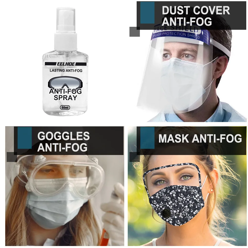 Glass Anti Fog Spray Dive Mask Lens Cleaner Eyeglass Lens Scratches Remover Lasting Defogger Coating Eyewear Cleaning Solution