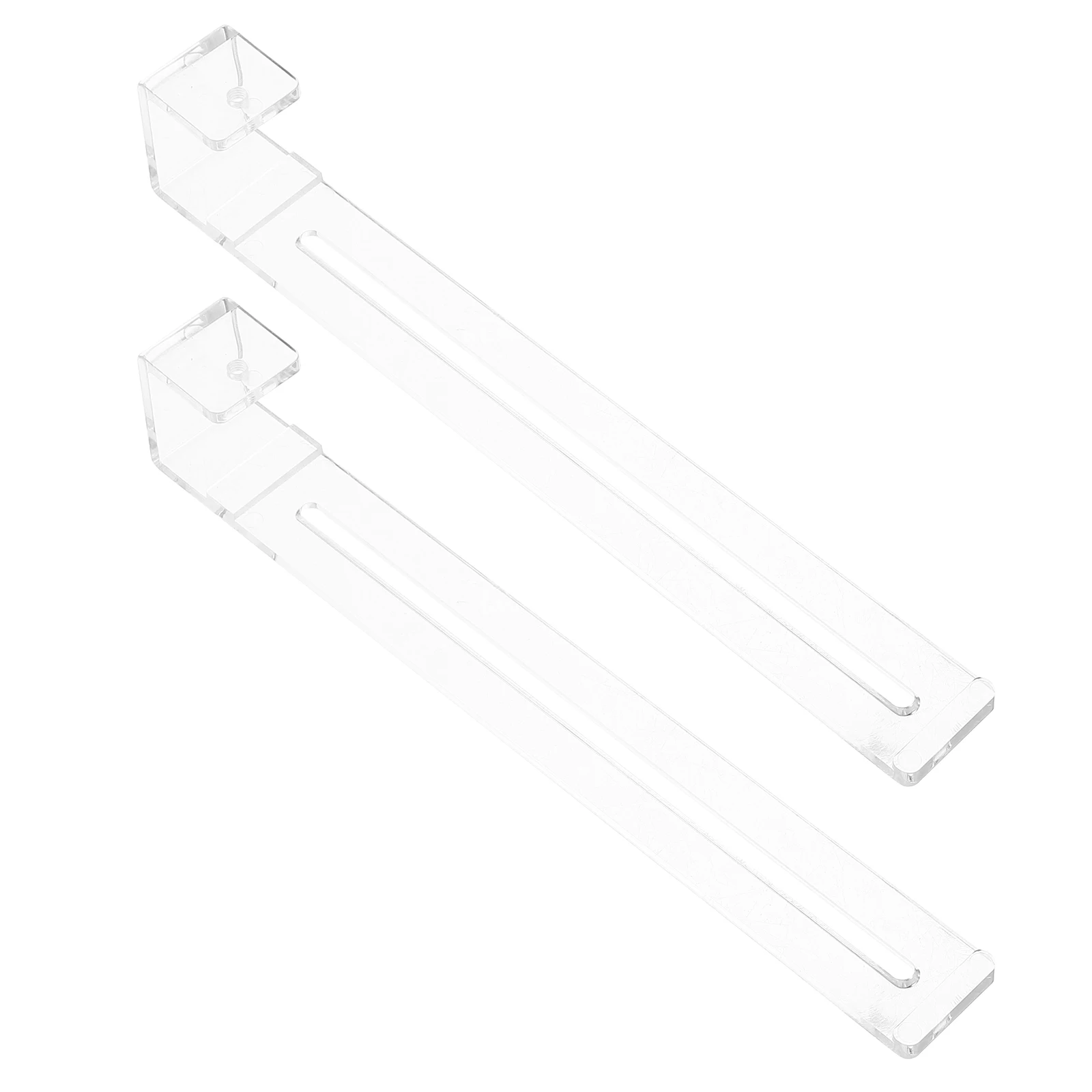 

2pcs Aquarium Hooks Adjustable Hangers For Reptiles Betta Fish Tanks Plants Abs Climbing Ramps Clear Tank Hangers Set Aquarium