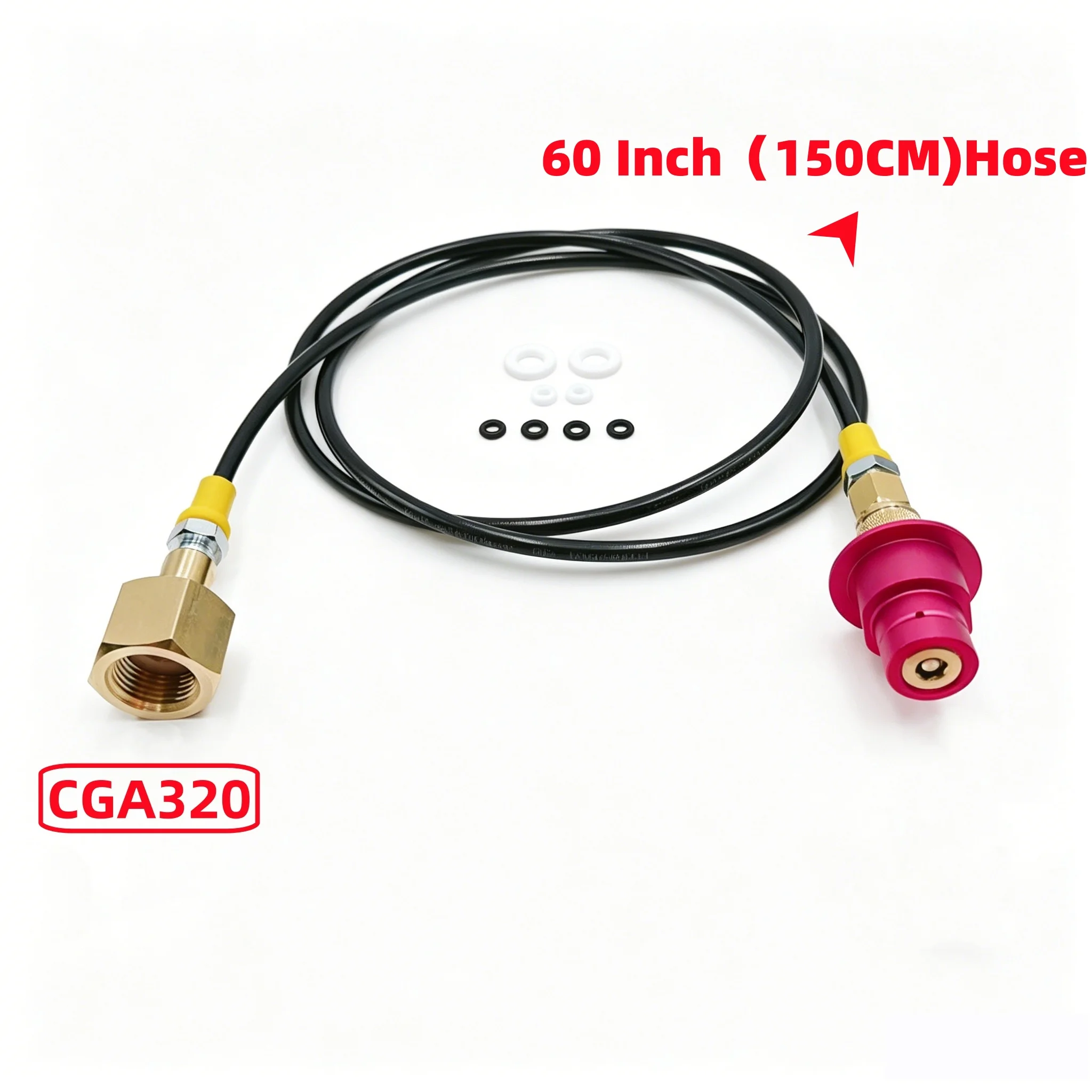 NEUER SODA Quick Connect Terra DUO Art Adapter-Schlauchkit für externe CO2-Tanks W21.8-14 oder CGA320 G3/4 G5/8 mit Schnellverschluss – Detail 7