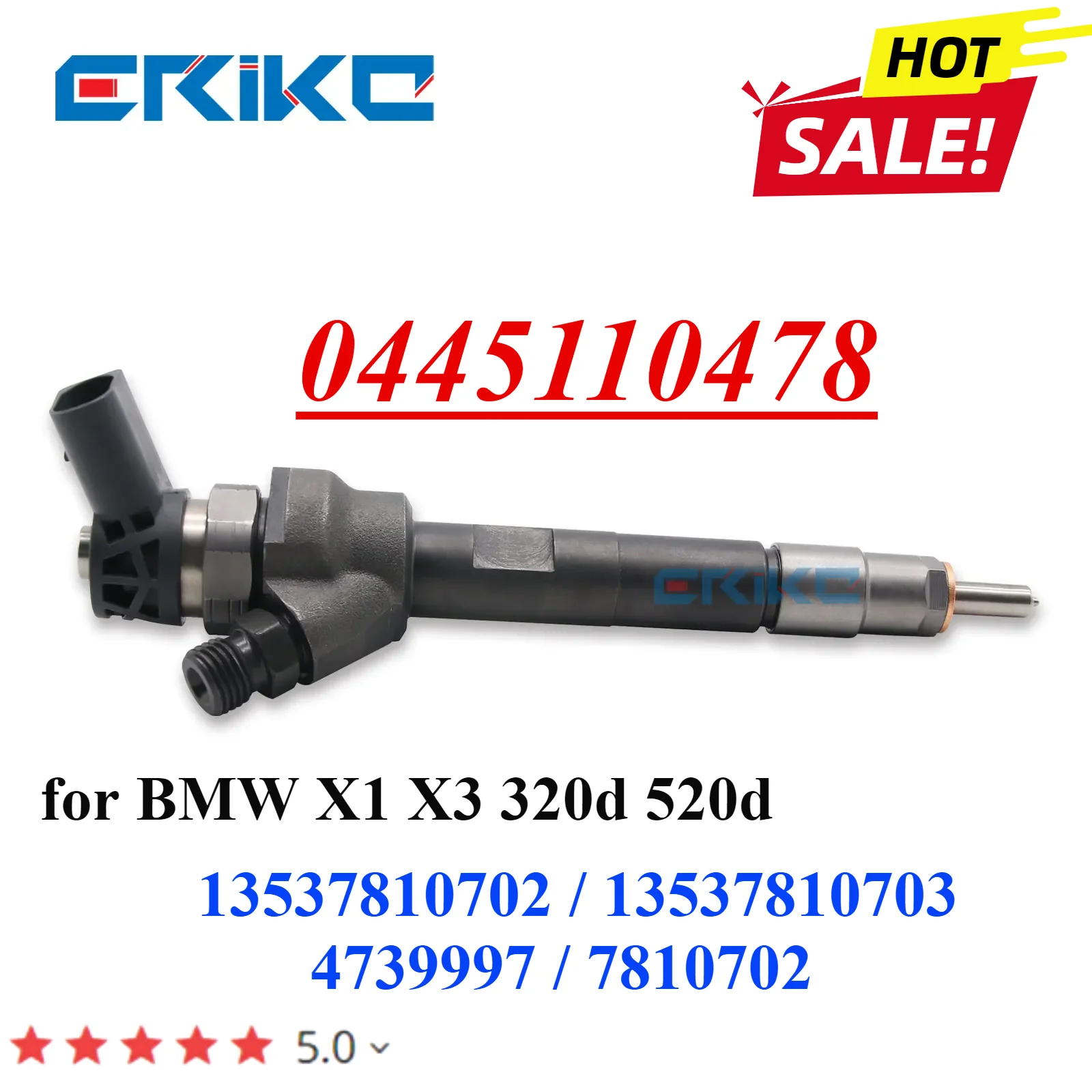 

0445110478 Diesel Injection Nozzle 0 445 110 478 Common Rail Injector for Bosch BMW X1 X3 320d 520d 13537810702