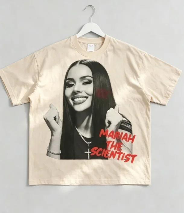 Summer Unisex Tee New Crew Neck Short Sleeve Mariah Scientist Rapper Free Thugs Letter Print Women T-shirt Casual Fan Gift Tops