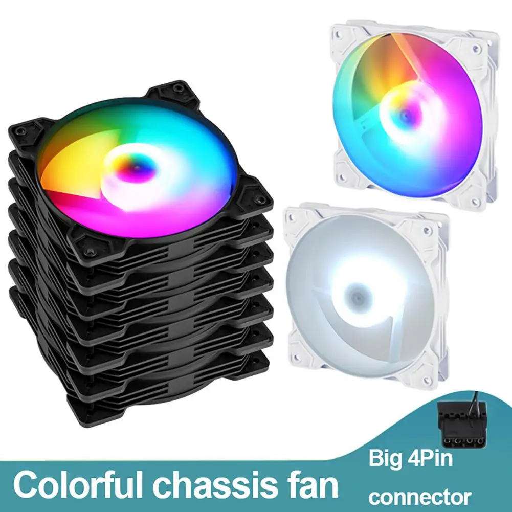 Chassis Fan High Performance Rgb Computer Case Fan Silent Fast Speed Pc Solution Easy Installation Low Noise Accessory Heat