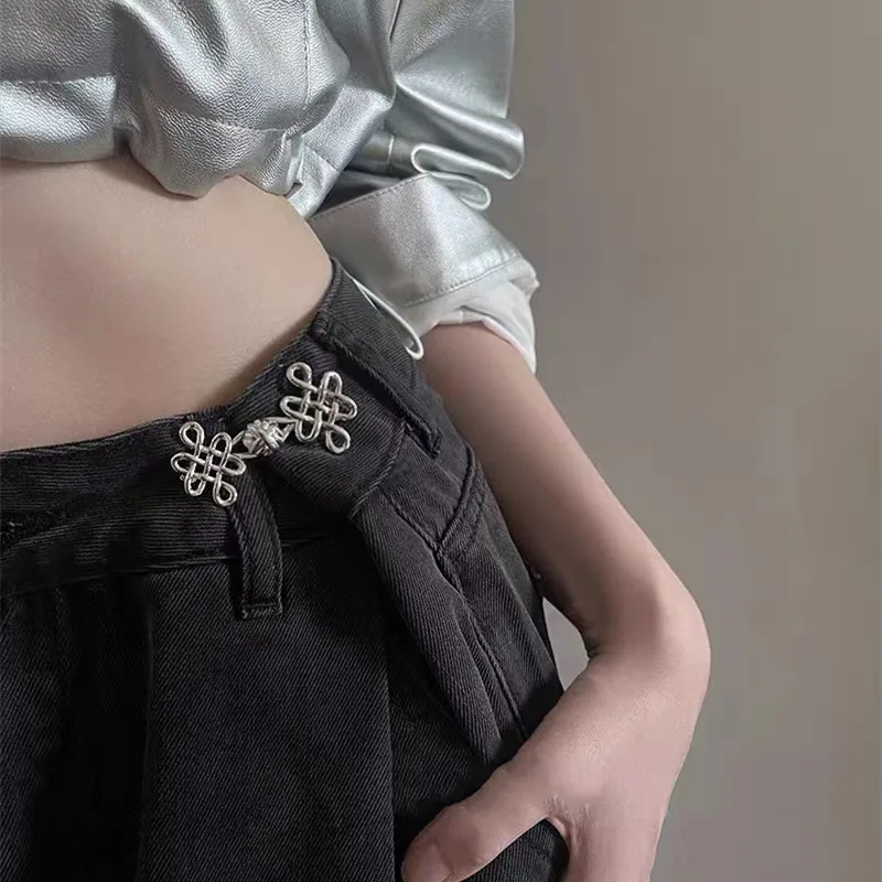 

Набор из 3 китайских узлов для регулировки талии, съемные нешвейные пряжки для утягивания талии