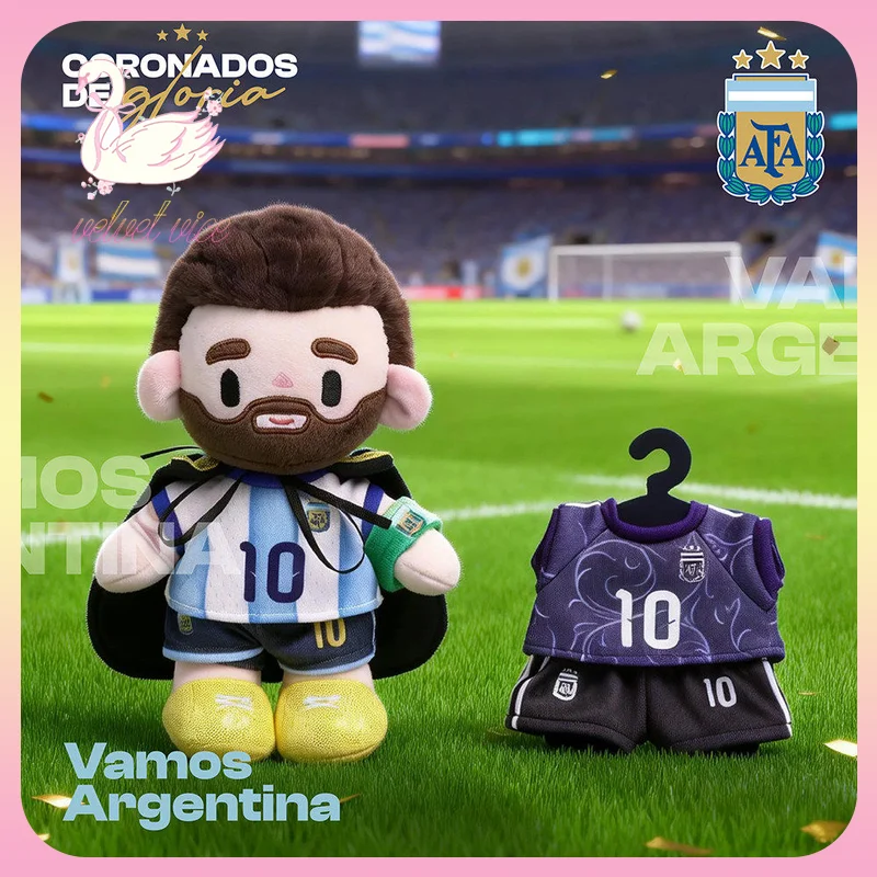 

Original 2026 Vamos Argentina Football Team Series Plush Dress Up Doll Messi Peripheral Ornament Collect Toys Boys Gift