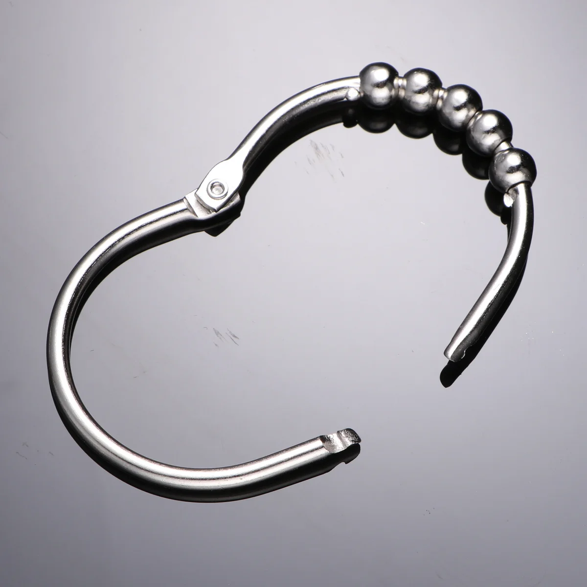 

12Pcs Shower Curtain Rings Heavy Duty Rustproof Stainless Steel Quiet Glide for Bathroom Renovations Bright Nickel