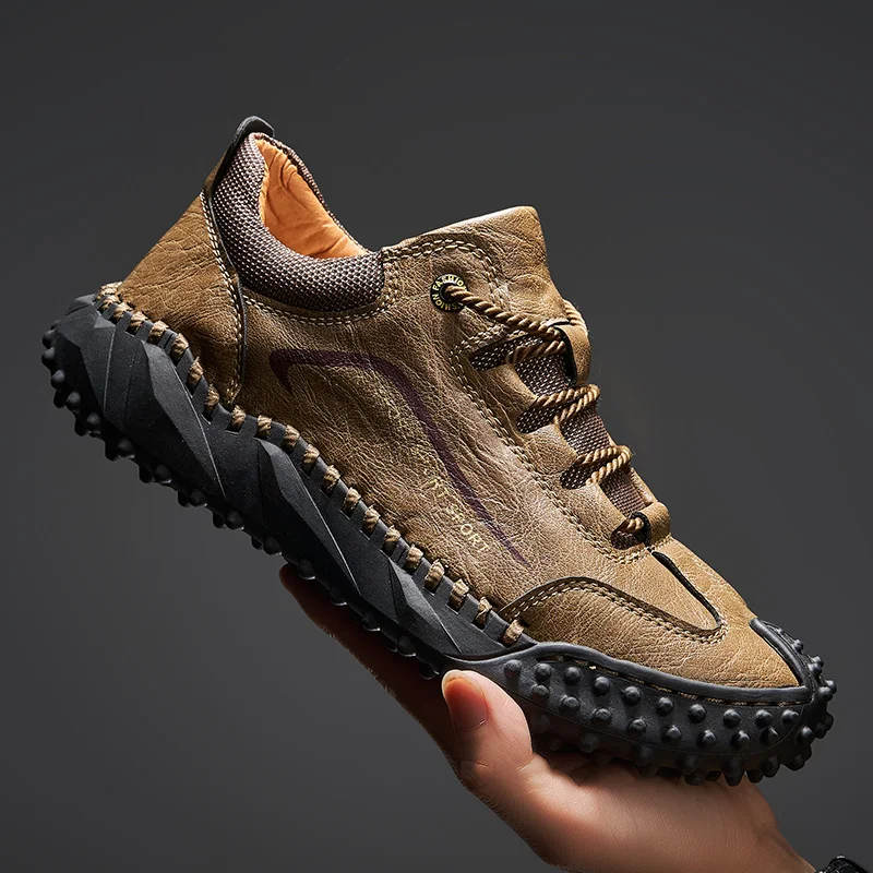 

Retro Style Non-Slip Men Casual Shoes Breathable Loafers Sneakers Fashion Comfortable Hiking Shoes Outdoor Man Treking Footwear