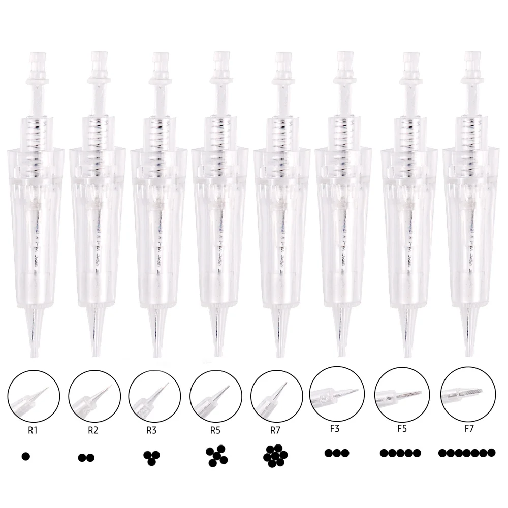 

20pcs Bayonet Micro Needle Cartridge Needles R1/R2/R3/R5/R7/F3/F5/F7 for Micropigmentation Tattoo Makeup Eyebrow Lip Derma Tools