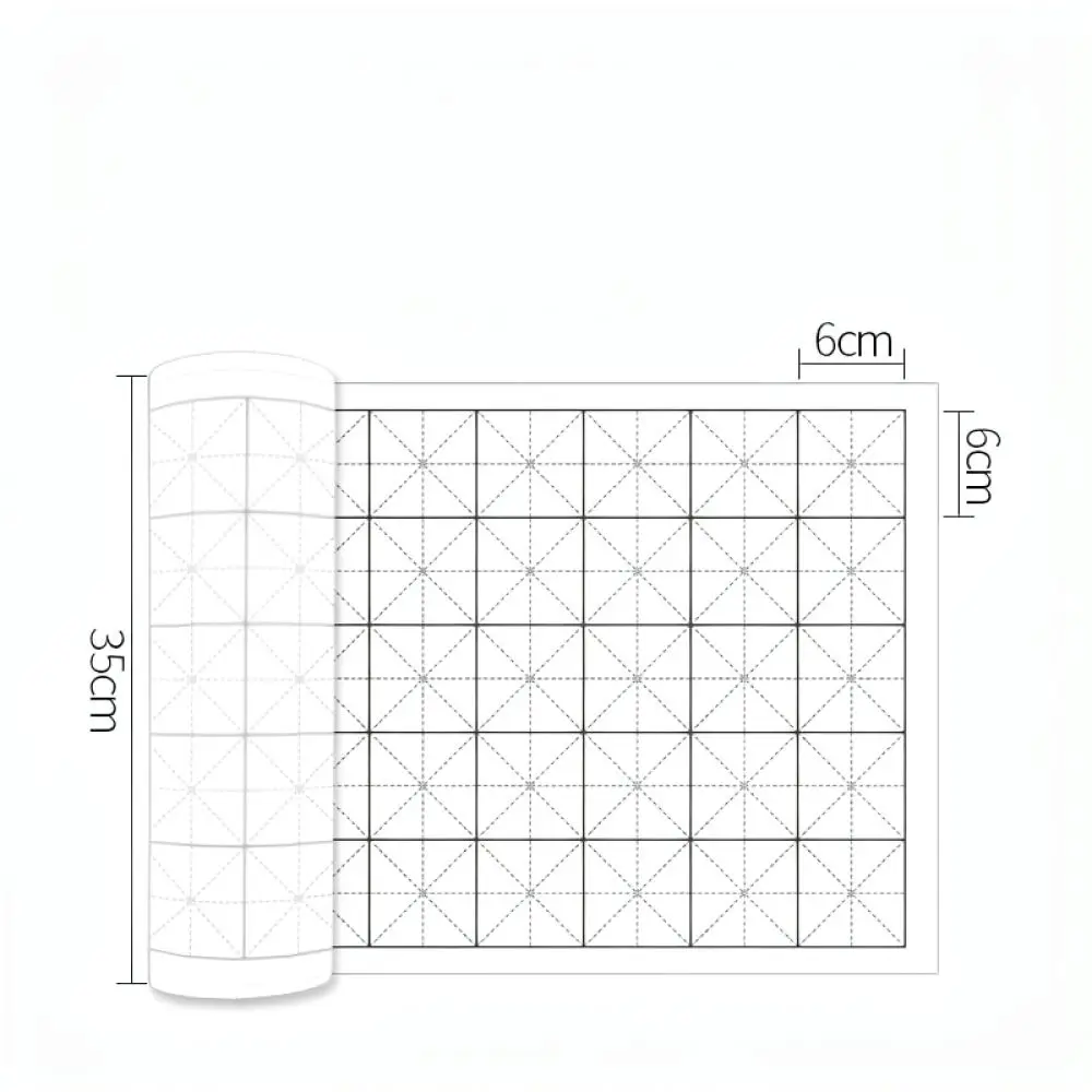 Calligraphy Practice Paper Roll Rice Grid Semi Saturated Xuan Paper Thickened For Beginners Brush Writing Art Tool