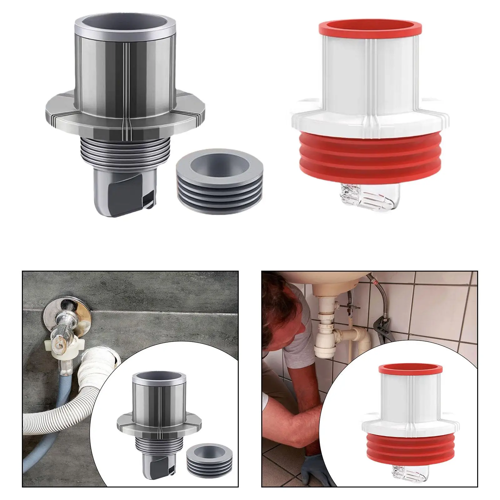 Drain Pipe Sealing Plug Sewer Pipe Seal Cover High Performance with Odorproof Valve with Diameter Changable Ring Drain Plug
