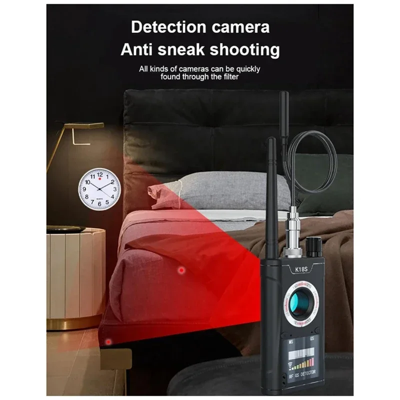 K18S Multifuncional Detector De Câmera Reversa, Anti Monitoramento GPS Signal RF Tracker, Dispositivo De Escuta Encoberta