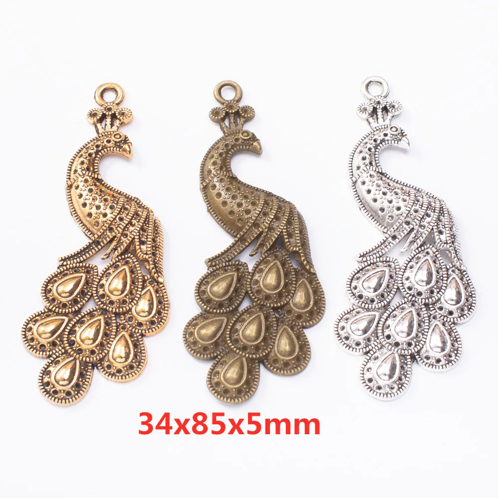 

6pieces (peacock) vintage zinc alloy charm metal pendant DIY jewelry discovery making accessories 300