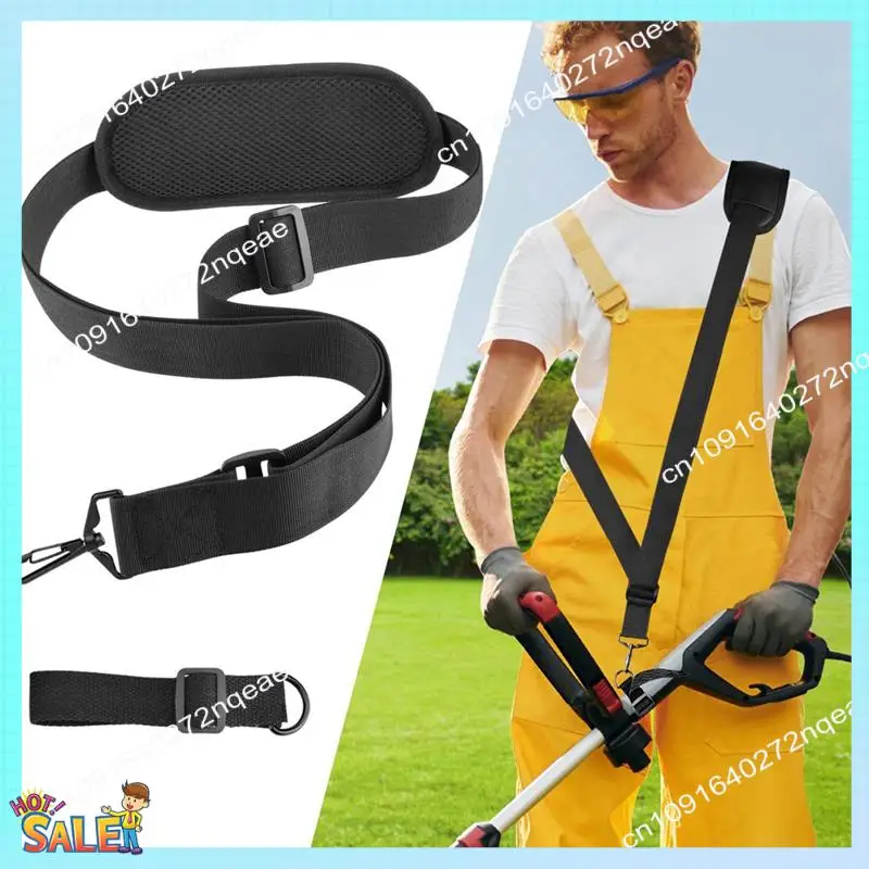 N08R Weed Eater Strap, Trimmer Shoulder Strap Weed Wacker Harness Upgraded Metal-Clip For EGO String Trimmer, Leaf Blower Durabl
