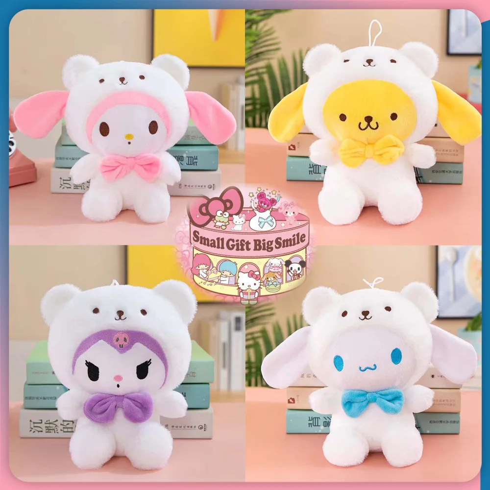 Sanrio Anime Kawaii Plush Toys Hello Kitty Cinnamonroll Kuromi Mymelody Pom Pom Purin Lovely Plushy Toys Stuffed Gift For Kids