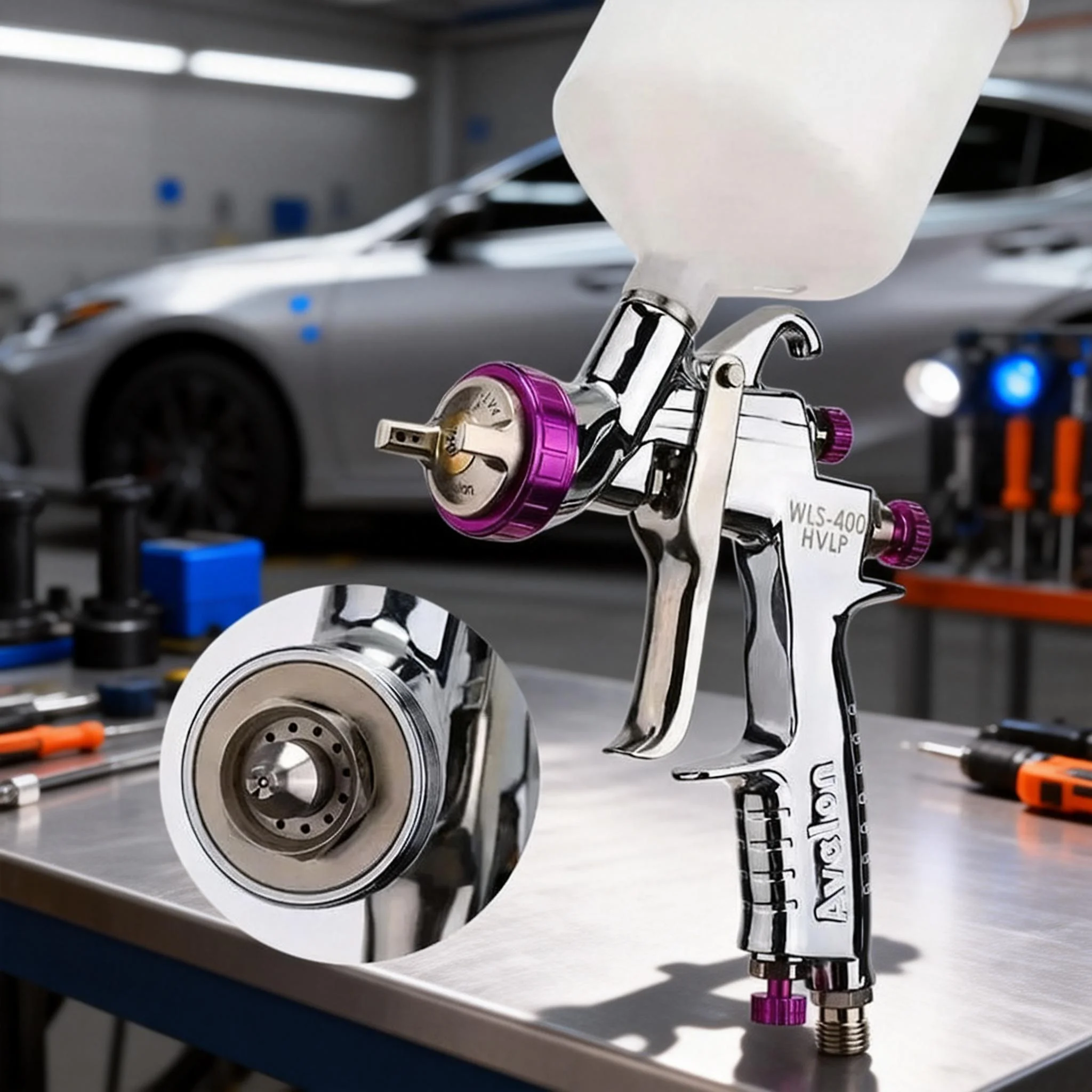AVALON Wls400 Taiwan Car Spray Gun 1.4mm Pneumatic Airbrush for Auto Paint Oil Water-Based Varnish Gap Nozzle Spray Paint Gun