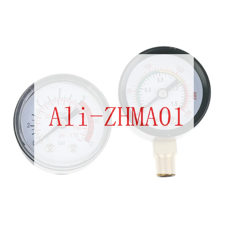 Hot Sale Pressure Gauge Air Compressor Pneumatic Hydraulic Fluid 0-12Bar / 0-170PSI Easy To Read Dial Measuring Instrument