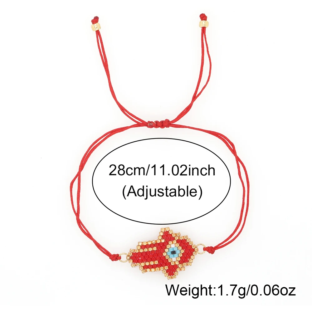 Go2boho Evil Eye Bracelets Handmade Miyuki Tiny Seed Beads Braided Hamsa Hand Chain Party Gifts Bohemian Jewelry For Women Men