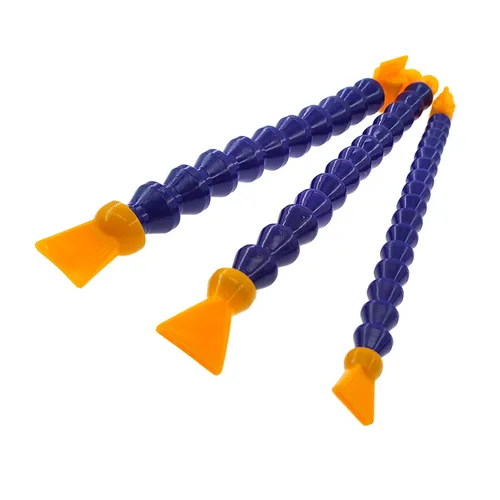 Imagen 2 del producto Tubo de refrigerante de aceite y agua Flexible de plástico, 6 uds., 300/400/500mm, 1/4 3/8 1/2, boquilla plana/redonda para tubo de refrigeración de torno de fresado CNC
