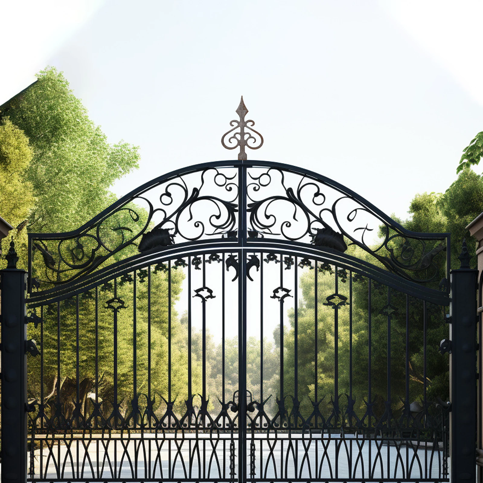 

Cast Iron Fence Finials Topper Post Tops Decoration Durable Material Versatile Design Decorative Shape Easy Install Outdoor